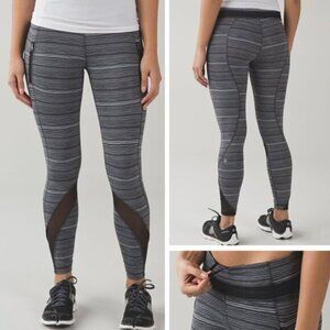 Lululemon Inspire Tight II Mesh Cyber Black Deep Coal 6